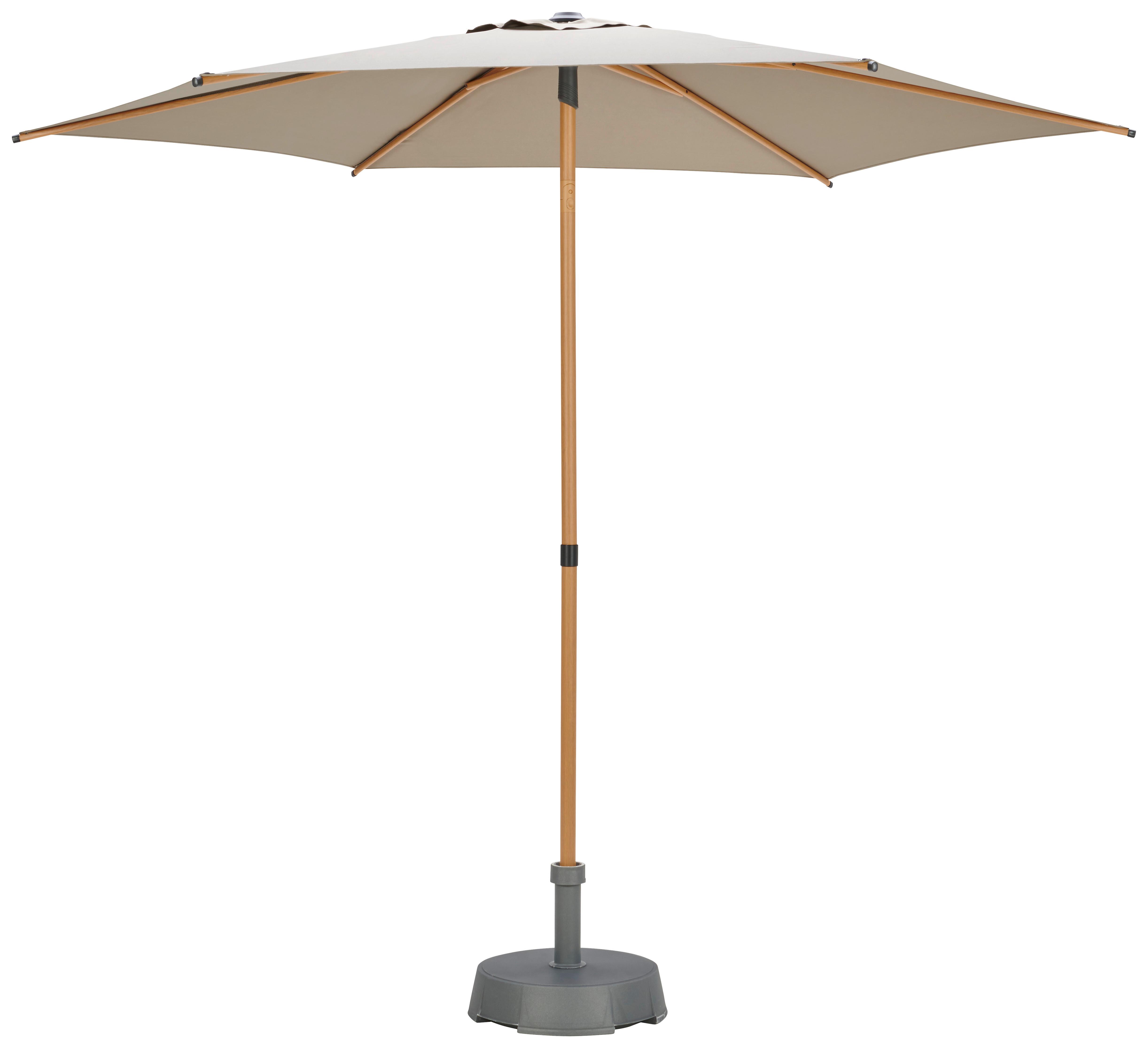 Sonnenschirm Sun BxHxT: 270x270x220 cm Taupe - Taupe, MODERN, Textil/Metall (270/270/220cm) - Beldano