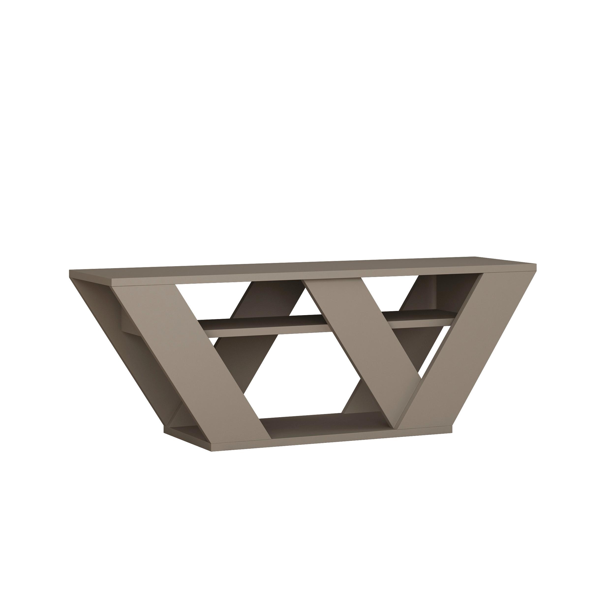 Phonotisch Pipralla, Mokka B: 110 Cm - Mokka, Design, Holzwerkstoff (110/30/40cm) - Livetastic