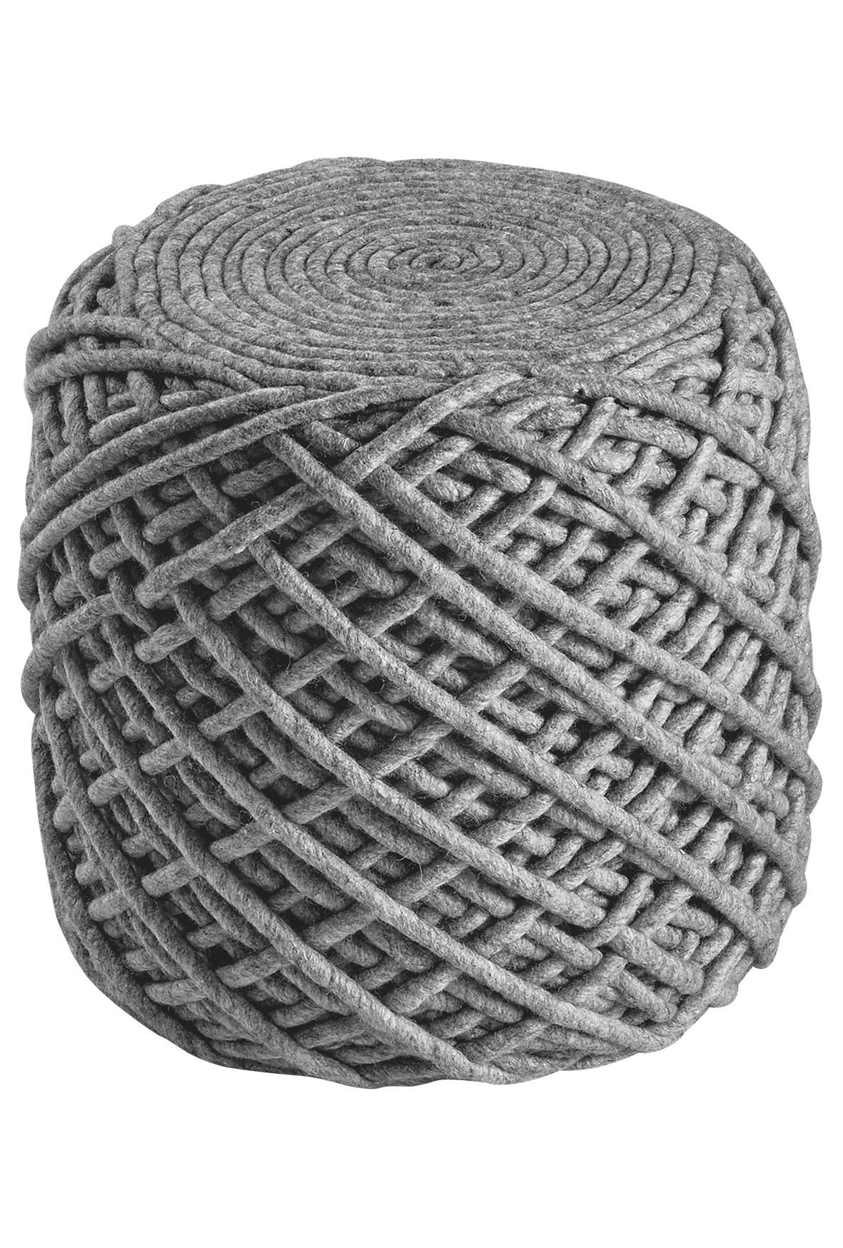 POUF POUR ROYAL - Silberfarben, Trend, Textil (40/40cm) - Obsession