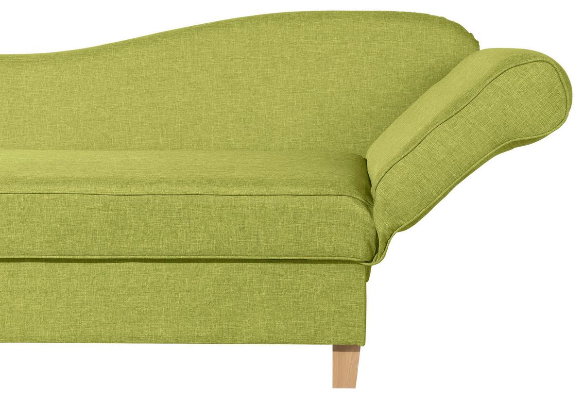 Recamiere Selma Hellgrün Re. Mit Bettkasten+schlaffunktion - Buchefarben/Hellgrün, Design, Textil (190/88/82cm) - Max Winzer