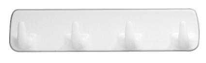 Hakenleiste Hakenleiste 4408010100 - Weiß, KONVENTIONELL, Kunststoff (19/4,5/2,5cm) - Wenko