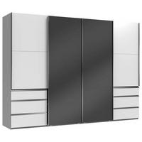 Schwebetürenschrank B: 300 Cm Level Grau/weiß - Weiß/Grau, MODERN, Holzwerkstoff (300/216/65cm) - MID.YOU