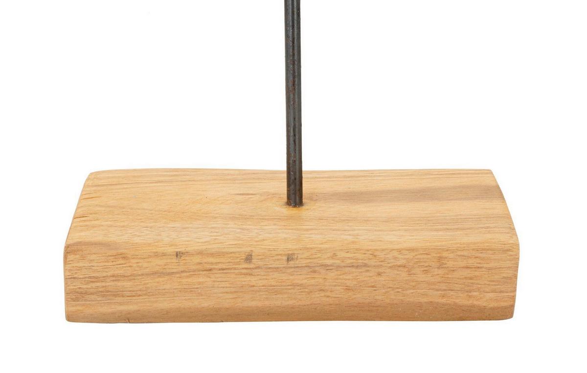 Skulptur Dorat Teak, B: 35 cm - Braun, Basics, Holz (35/58/10cm)