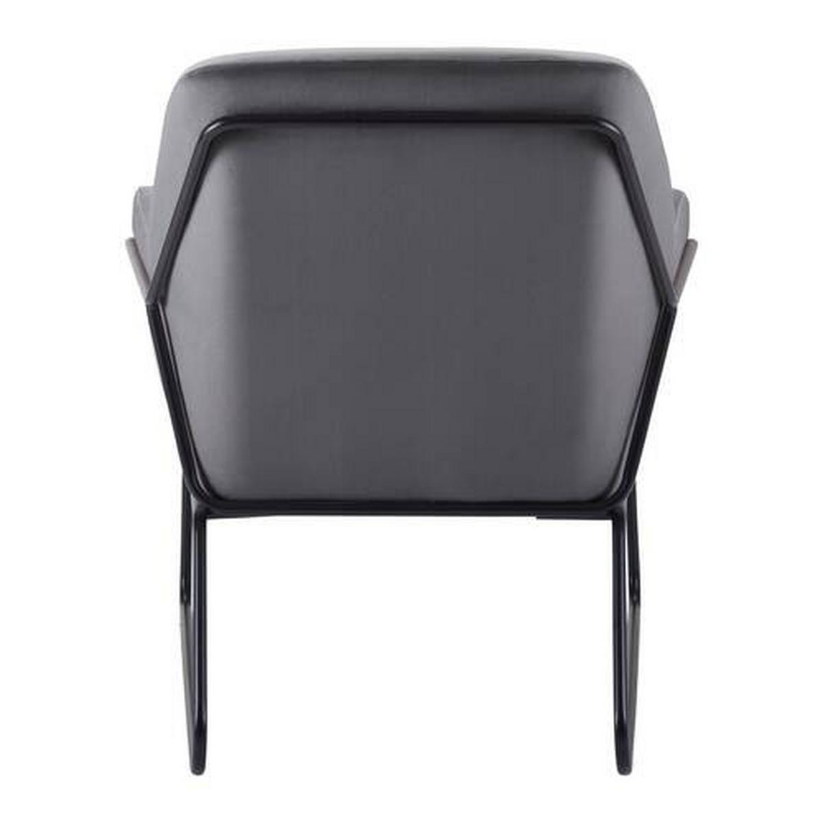 Křeslo KEZIA tmavě šedá - černá/tmavě šedá, Moderní, kov/textil (71/84/79cm) - Bessagi Home