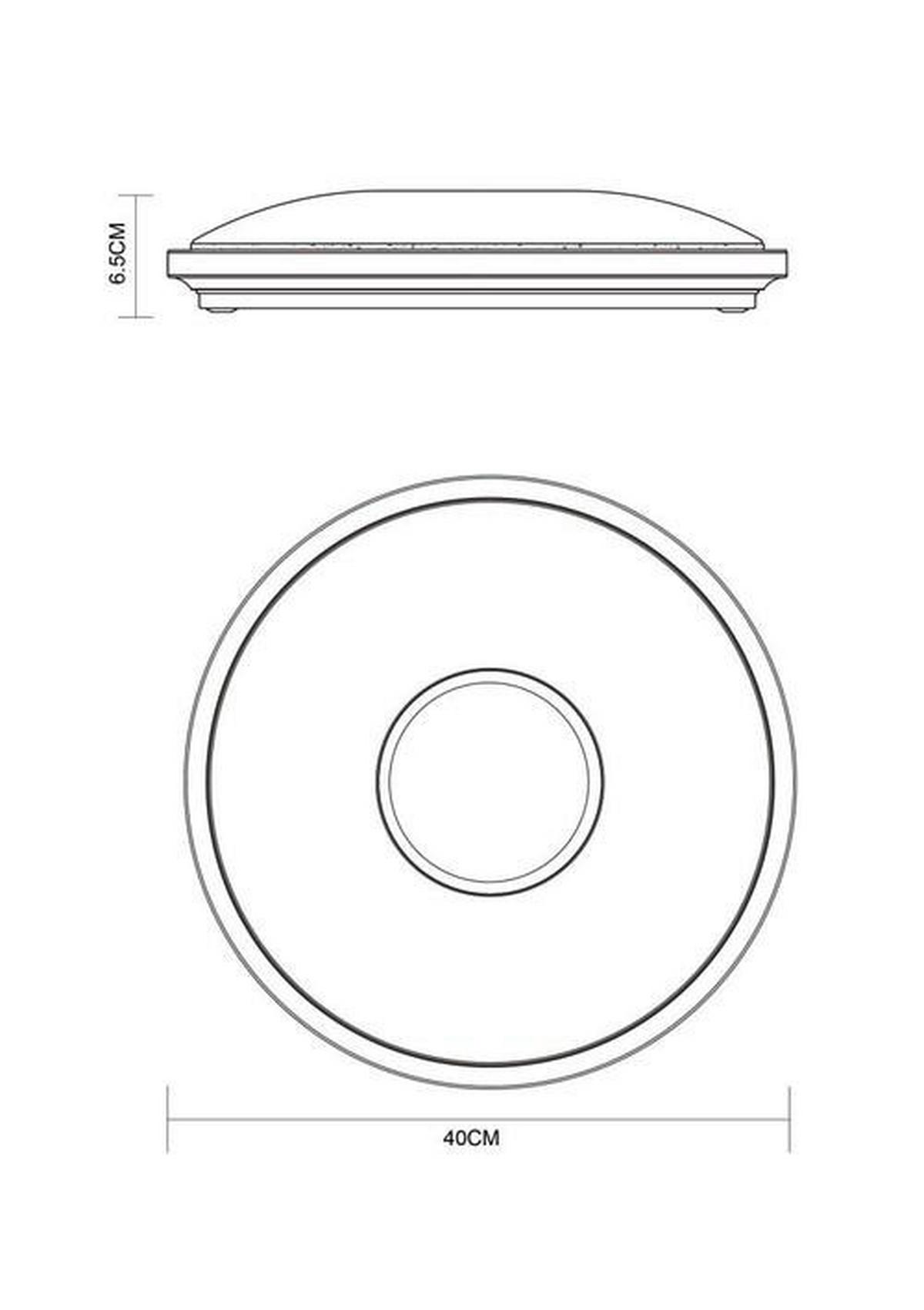 LED-Deckenleuchte Connor Ø 40 cm Mit Smart-Steuerung - Basics, Kunststoff/Metall (40/6,5cm) - Globo