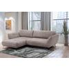 Ecksofa Samoa Hellbraun S: 187x282 cm - Hellbraun/Schwarz, Design, Textil (187/282cm) - Livetastic