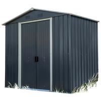 Gerätehaus Ohne Boden 236x206x174 Cm - Anthrazit/Weiß, Basics, Metall (236/206/174cm)