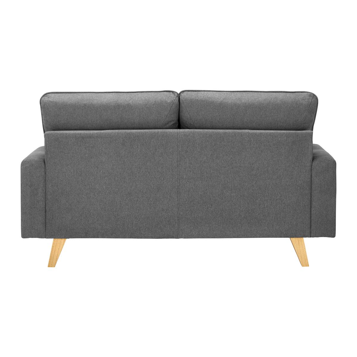 Sedacia súprava ILLA, tmavosivá - farba buka/tmavosivá, Modern, drevo/textil (154/82/155cm) - Bessagi Home