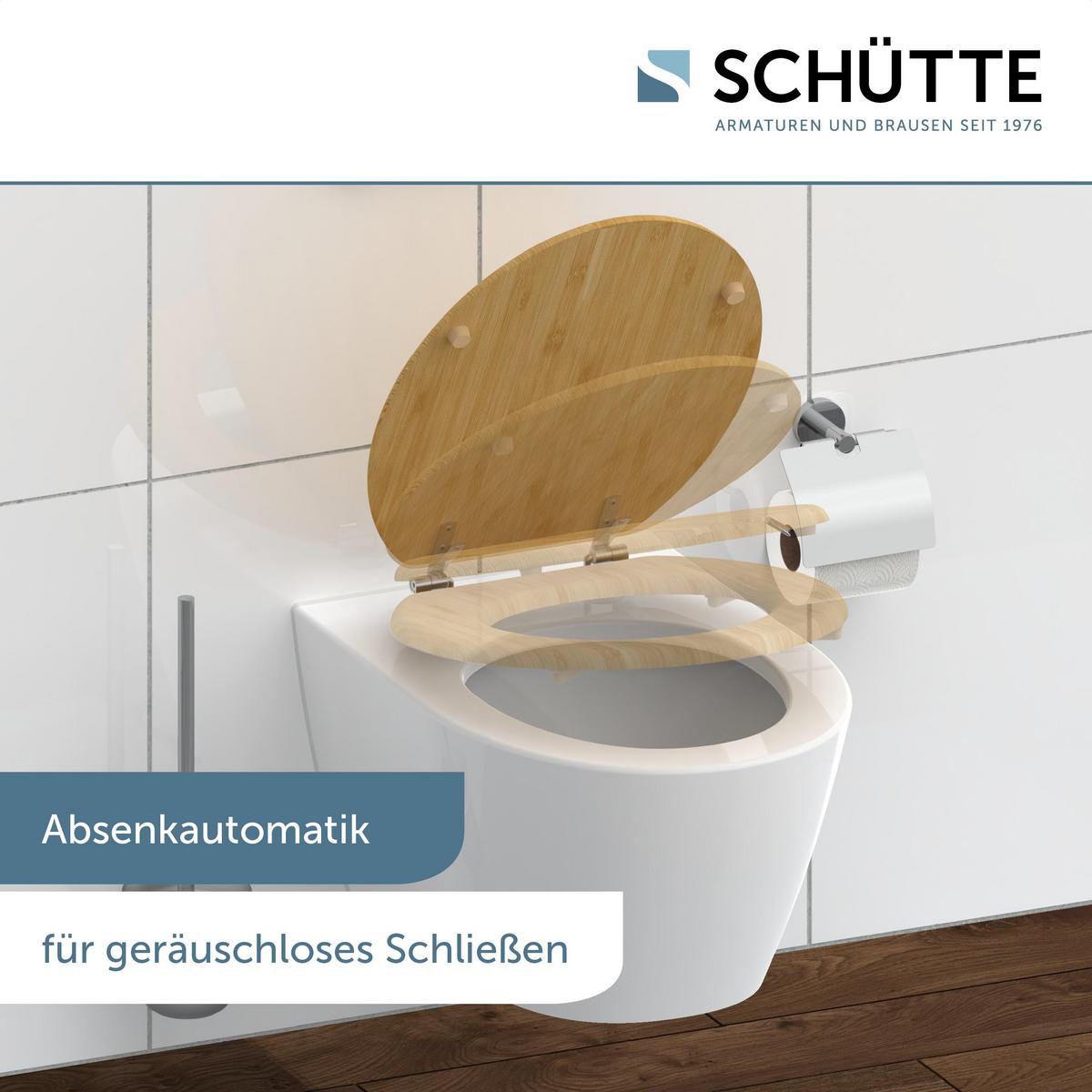 Wc-sitz Naturfarben Bedruckt Mit Absenkautomatik - Naturfarben, Design, Holzwerkstoff (42,5/5,5/37cm) - Schütte