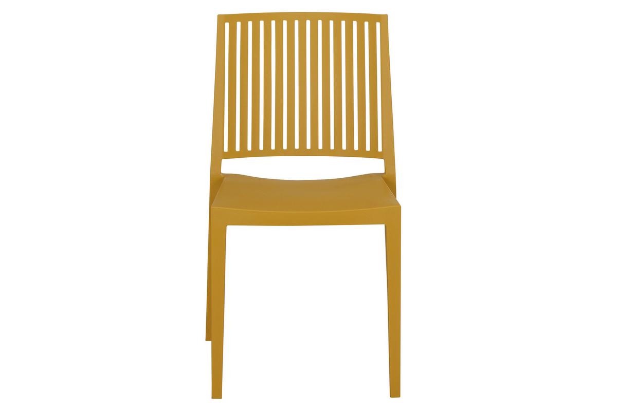 Gartengarnitur T20151 - Anthrazit/Gelb, Basics, Holzwerkstoff/Kunststoff (80/80/120cm) - Siena Garden