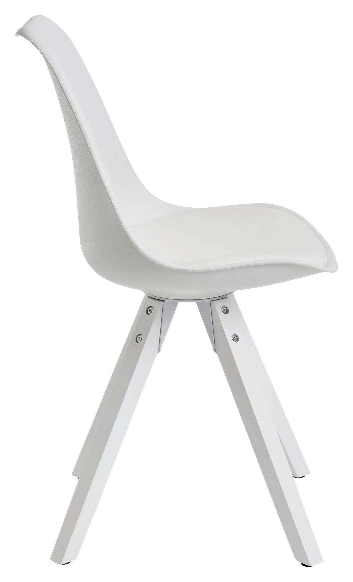 Stuhl-set Wohnling B: 49 Cm Weiß - Weiß, MODERN, Holz/Kunststoff (49/87/52cm) - MID.YOU