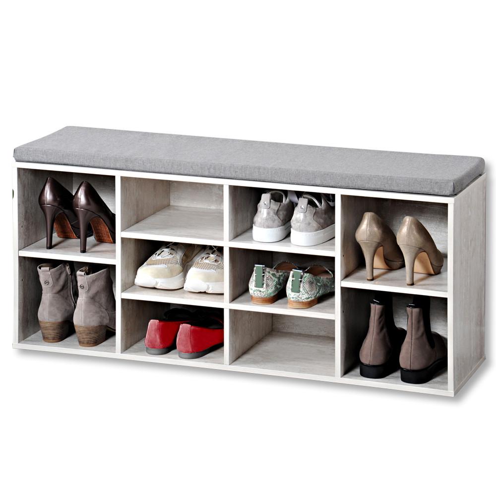 Schuhschrank Weiss - Weiß, MODERN, Holzwerkstoff (103,5/48/29,5cm) - Kesper