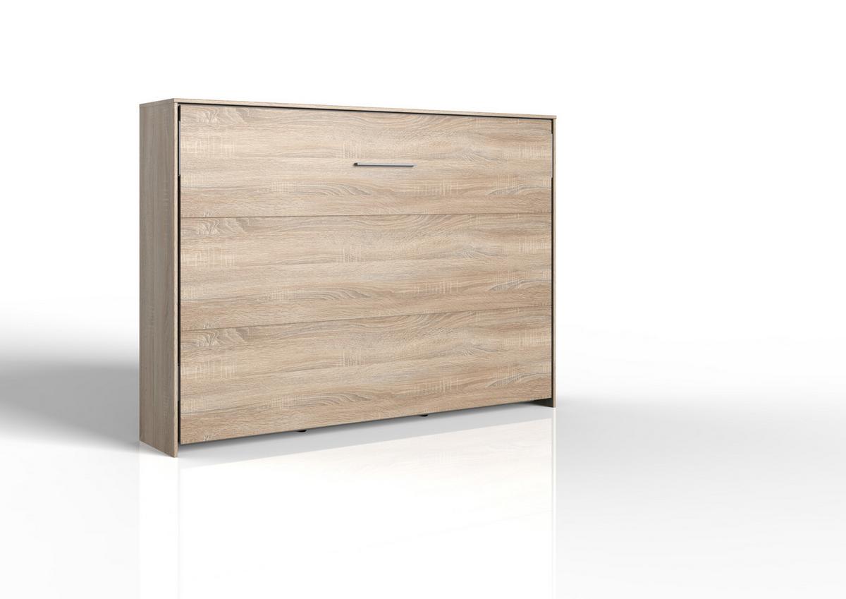 Vyklápacia posteľ JUIST horizontálna 140X200CM - farba duba, Basics, kompozitné drevo (140/200cm)