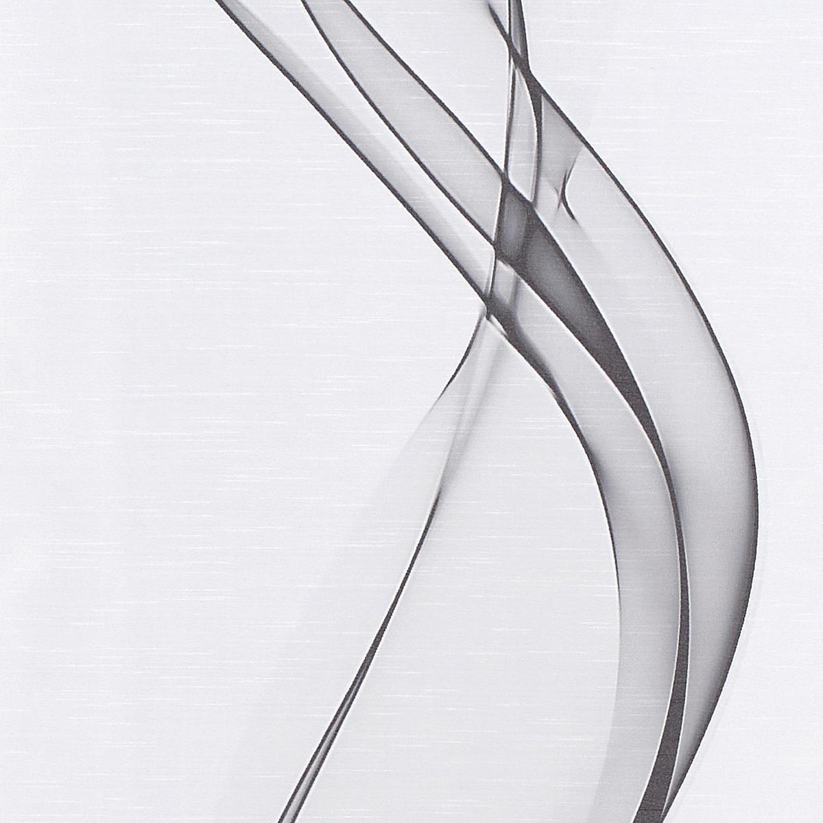 Flächenvorhang Fumaso Grau Weiß B: 60 cm - Weiß/Grau, Design, Textil (60/245cm) - Novel