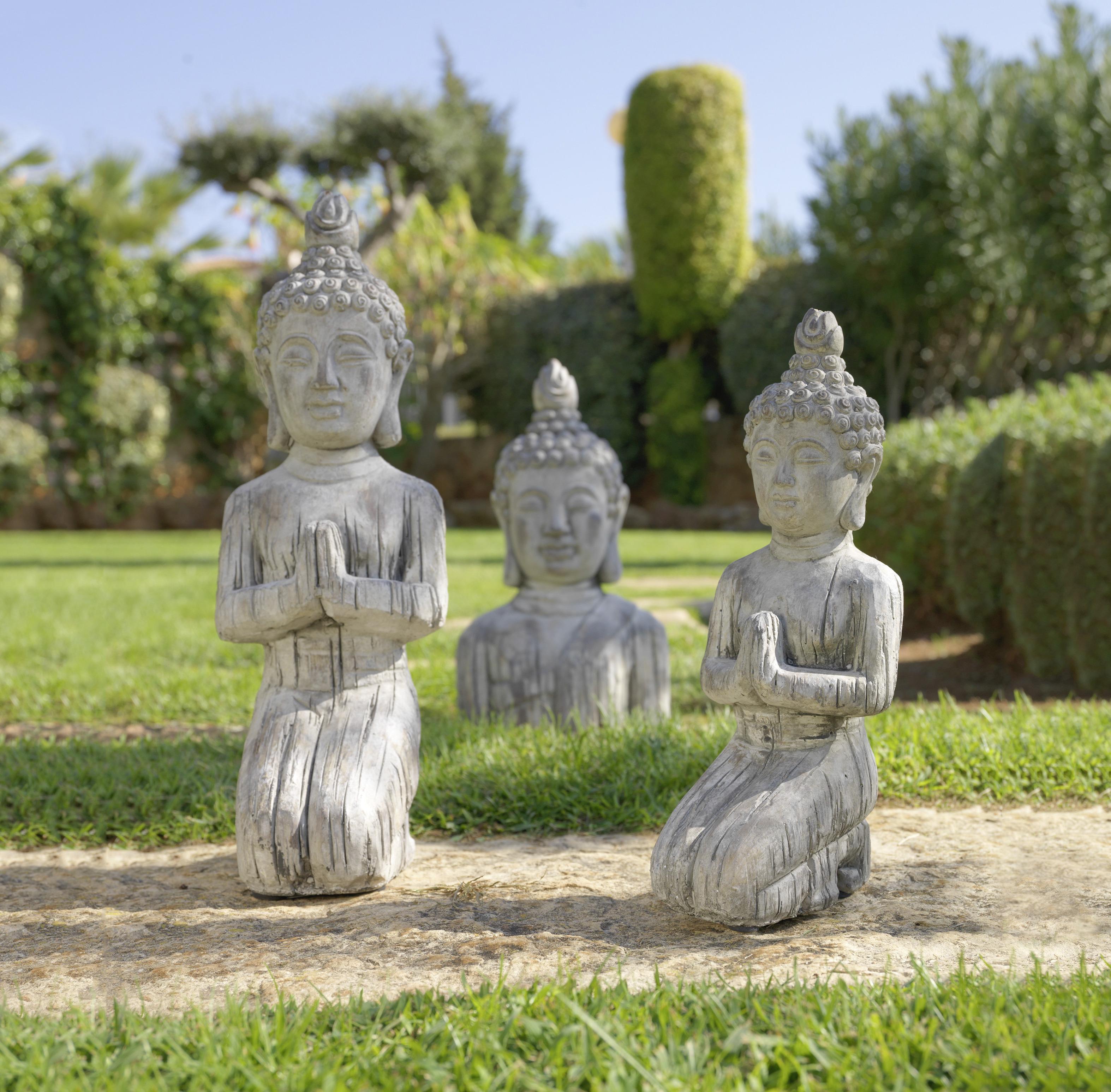 Hlava Budhu Buddha - hnedá, Konvenčný, kameň (21,5/13/37cm) - Modern Living