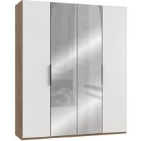 Drehtürenschrank B: 200 Cm Level Weiß/eichefarben Dekor - Eichefarben/Weiß, MODERN, Holzwerkstoff (200/236/58cm) - MID.YOU