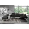 Ecksofa Spring, Schwarz S: 273x250 cm - Schwarz, Design, Leder (273/250cm) - Livetastic