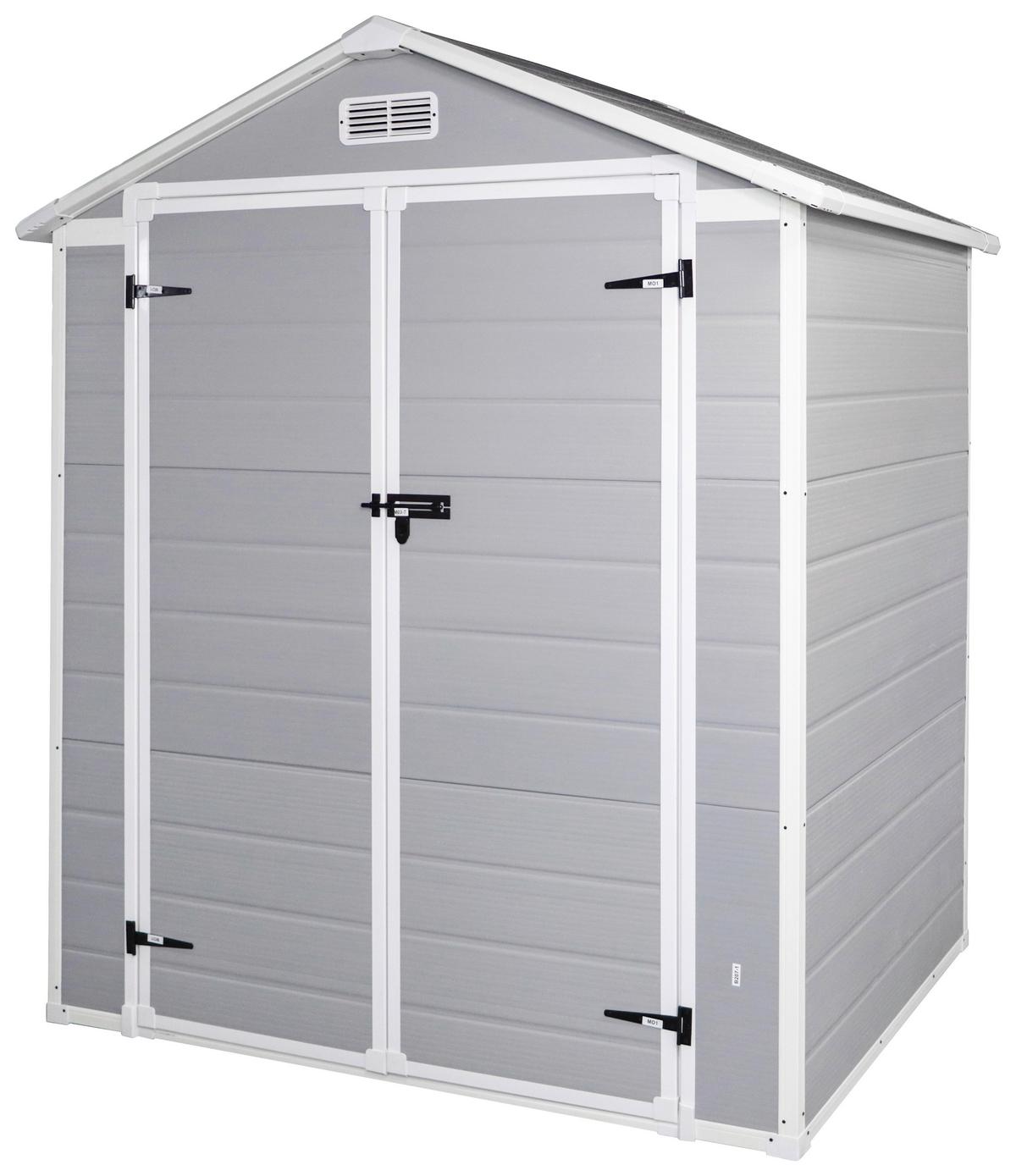 Gartenhaus Bayonne - Grau, MODERN, Kunststoff/Metall (182.5/220/103cm) - Homezone