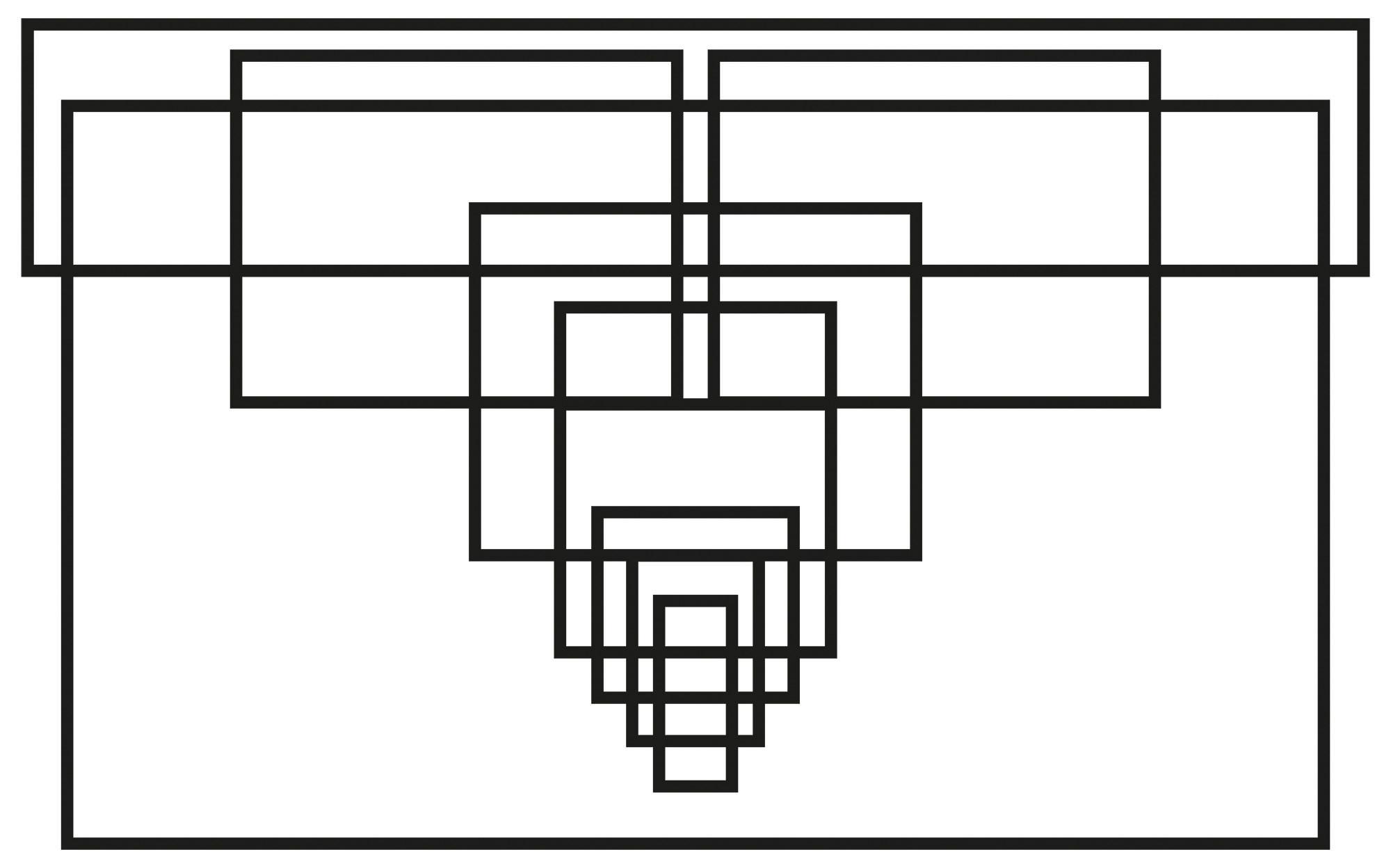 Vliestapete Mills Board Center Ice - Schwarz/Weiß, Basics (400/250cm) - Komar