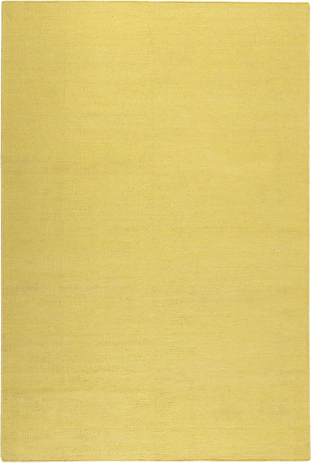 Handwebteppich Gelb Baumwolle Rainbow Kelim 130x190 Cm