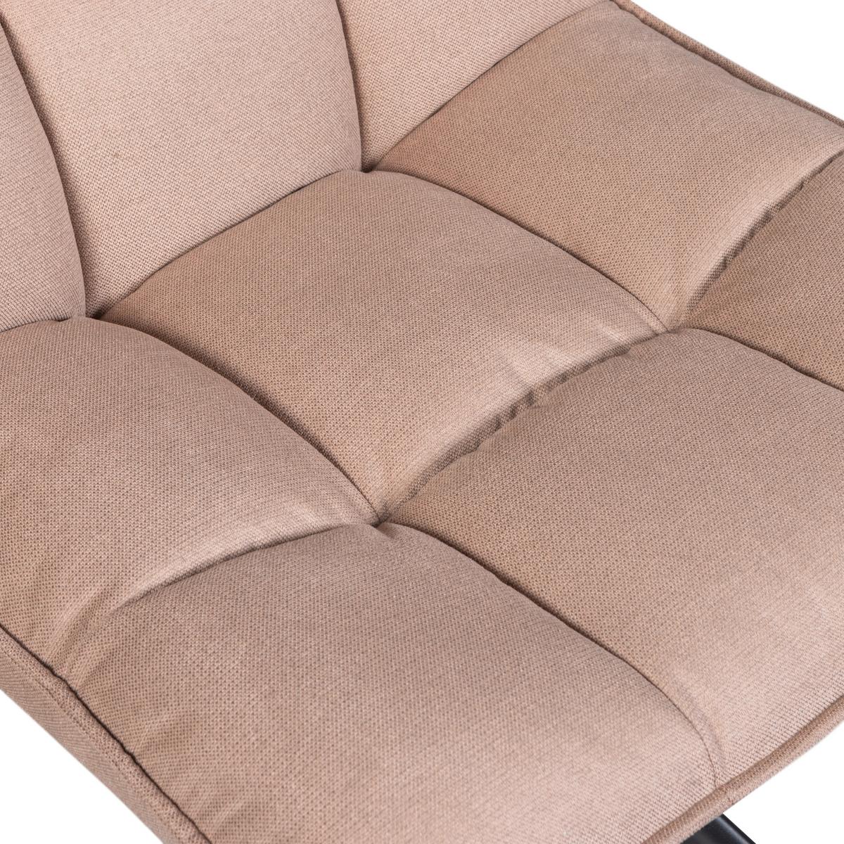 Sessel Jouke Sandfarben B: 70 cm - Sandfarben/Schwarz, Design, Textil (70/97/85cm) - Livetastic