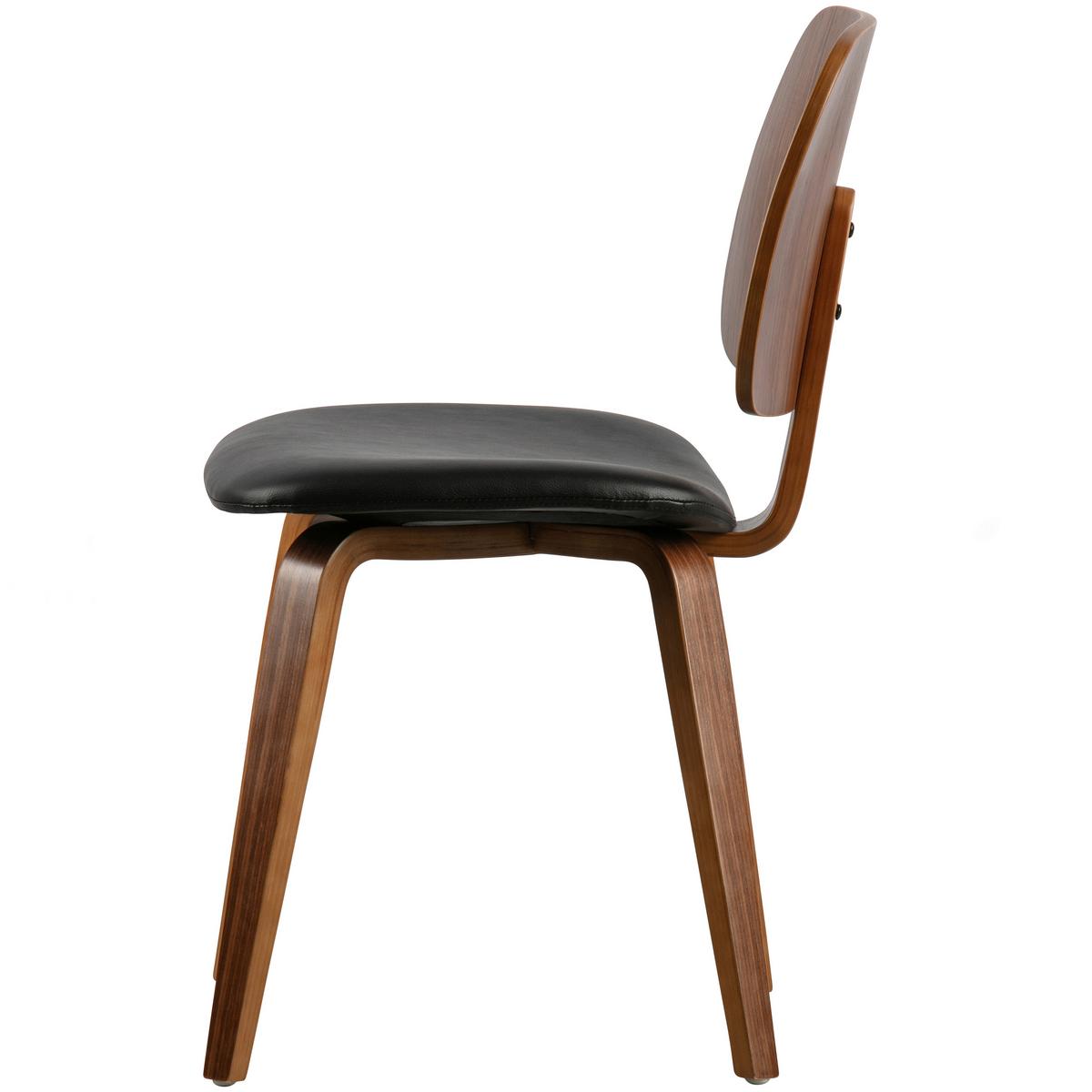 Stuhl Classic Schwarz/Wallnussfarben B: 48cm - Walnussfarben/Schwarz, MODERN, Holz/Textil (48/81/50cm) - Livetastic