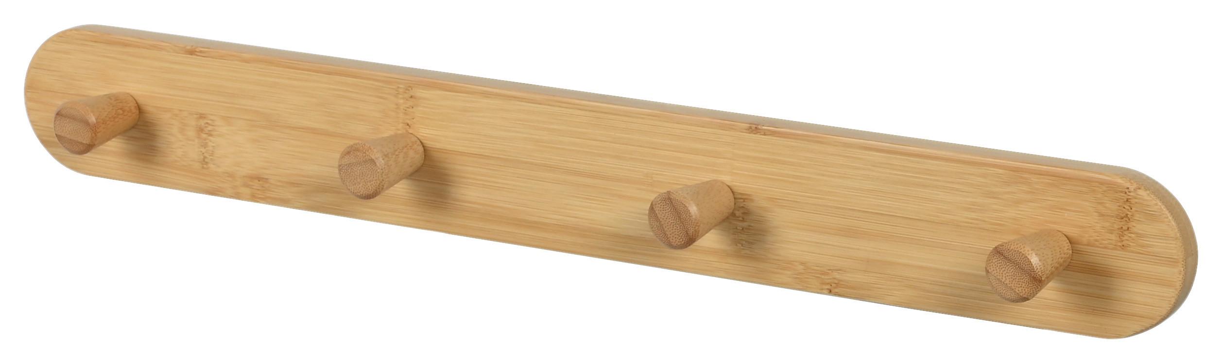 Hakenleiste Adria Naturfarben B: 50 cm - Naturfarben, Trend, Holz (50/5/6cm)