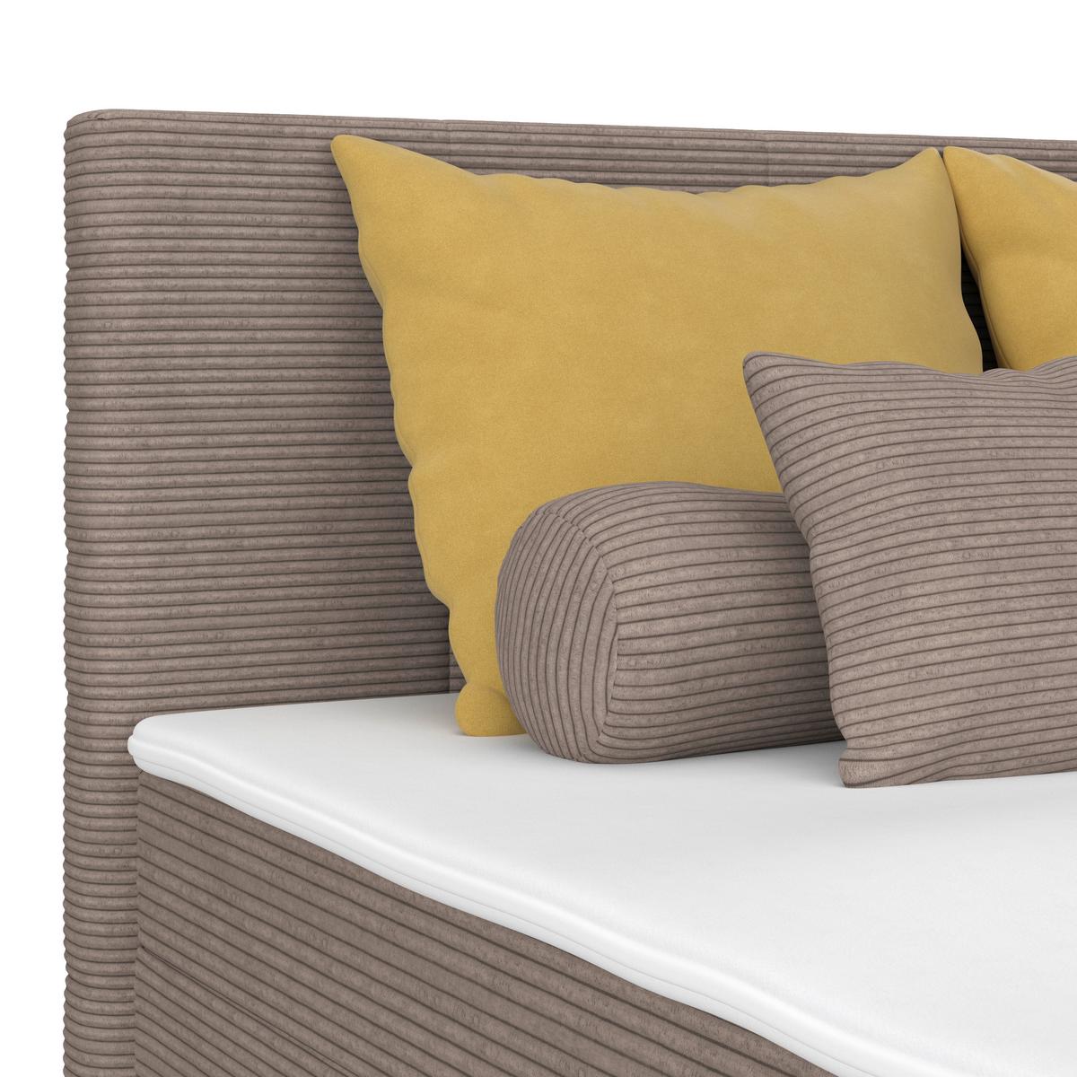 Čalúnená posteľ ADRIA 180x200 cm, hnědá - barvy chromu/hnědá, Konvenční, dřevo/textil (180/200cm)