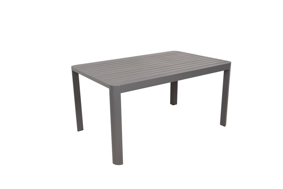 Gartentisch Amira - Anthrazit/Schwarz, Basics, Kunststoff/Metall (149/97/75cm) - Gardenson