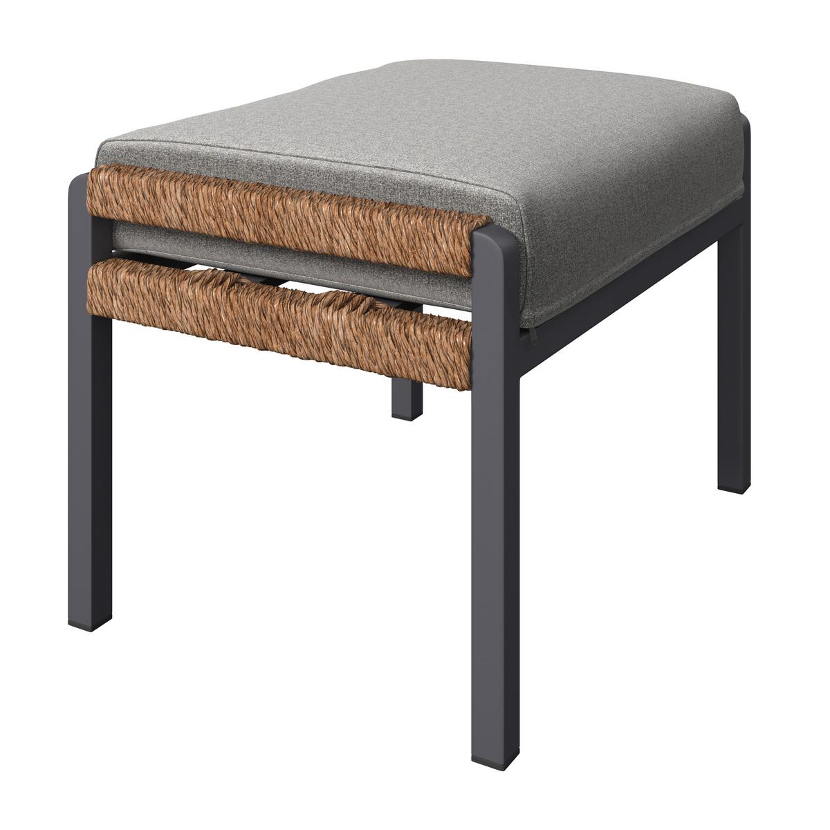 TERASOVÁ SEDACÍ SOUPRAVA CASA BLANCA - světle šedá/přírodní barvy, Moderní, kov/textil