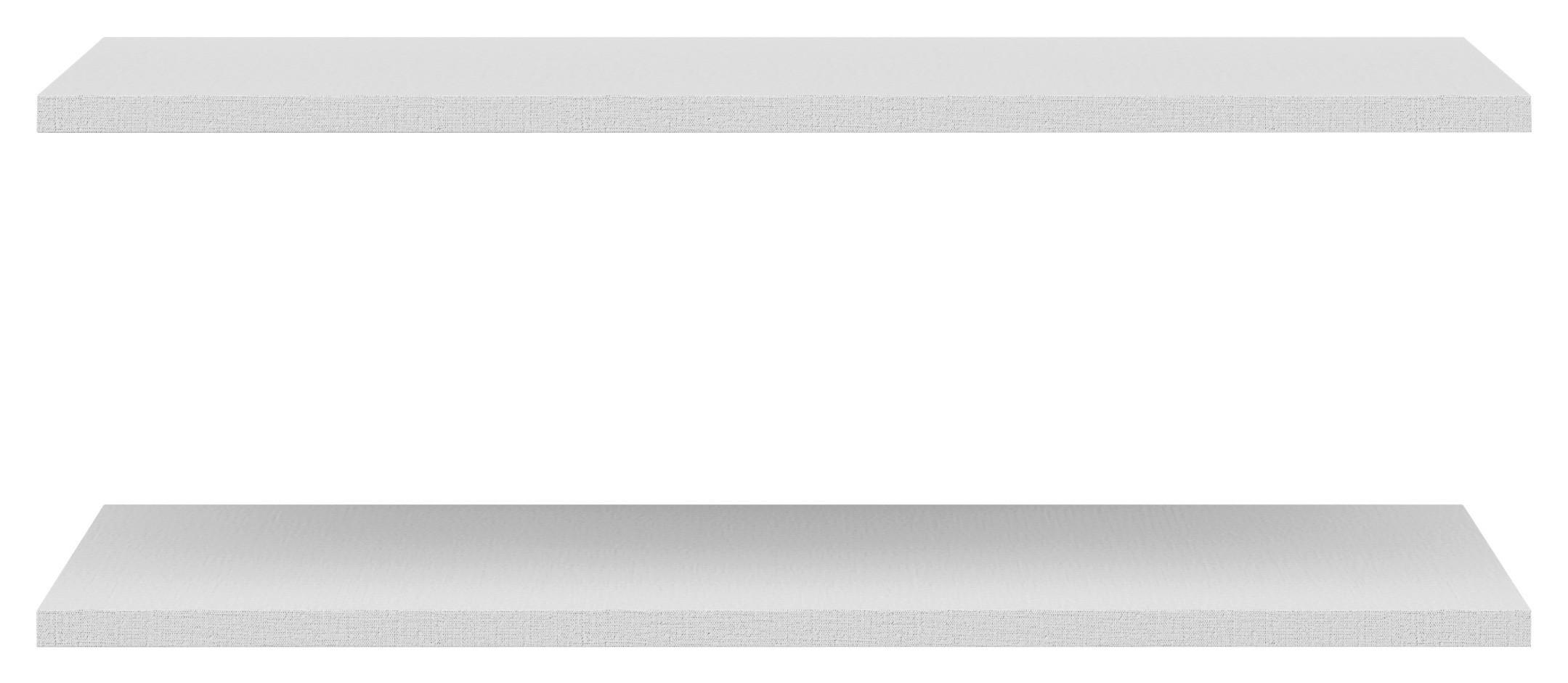SADA VKLADACÍCH POLÍC MILOS - biela, Modern, kompozitné drevo (88/1,6/50cm)