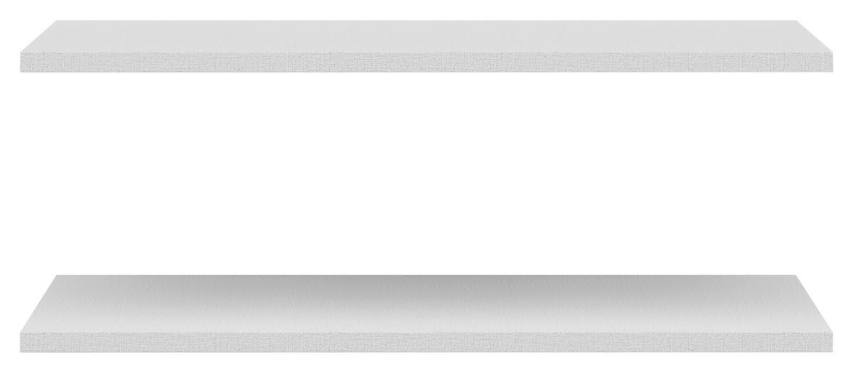 SADA VKLADACÍCH POLÍC MILOS - biela, Modern, kompozitné drevo (88/1,6/50cm)