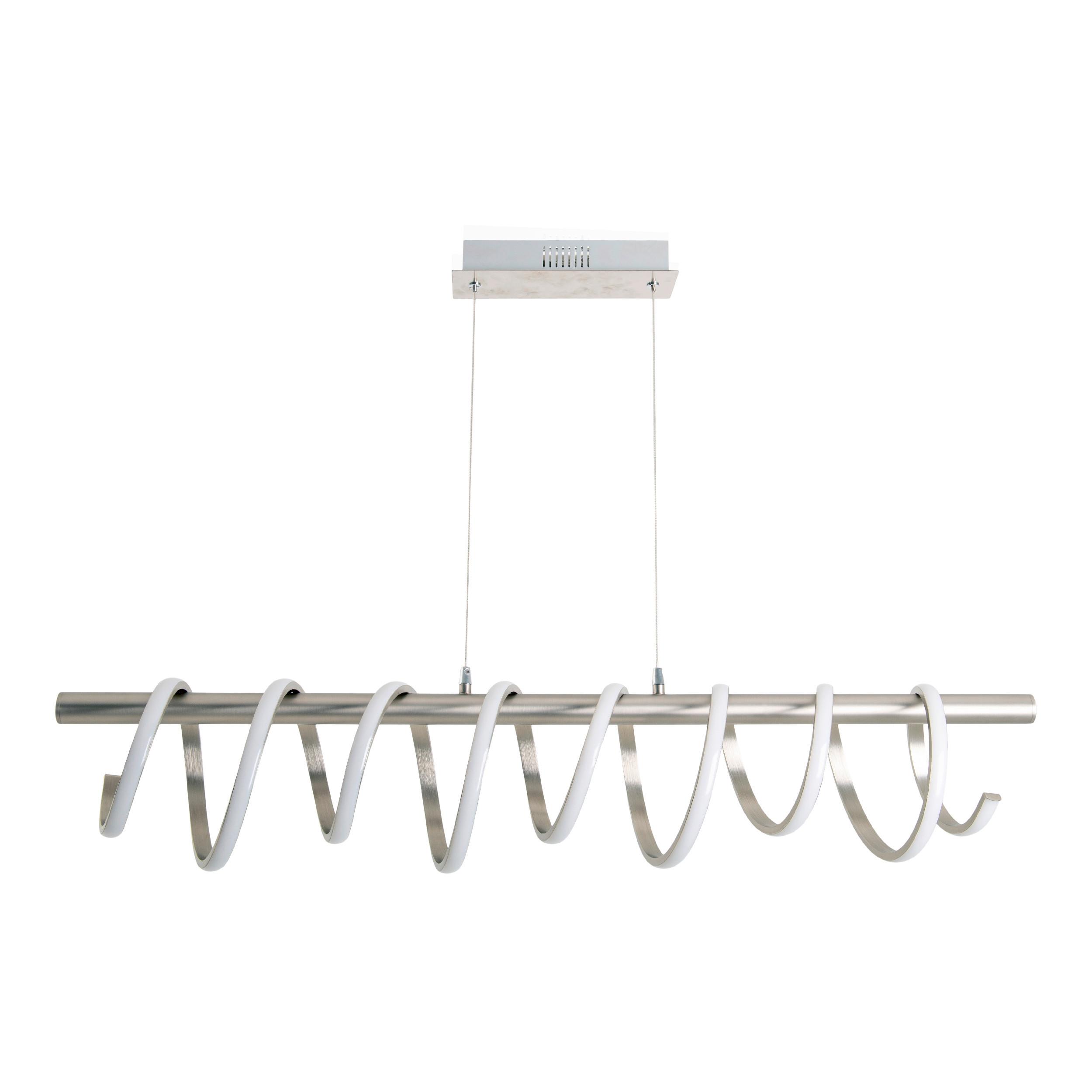 Led-hängeleuchte H: 150 Cm 1-Flammig Dimmbar - Nickelfarben, Design, Metall (100/6/150cm) - Näve