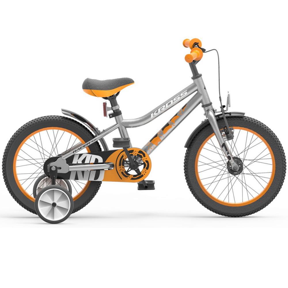Kinderfahrrad Kross Racer 4.0 - Silberfarben/Orange, KONVENTIONELL, Metall (55/25/30cm)