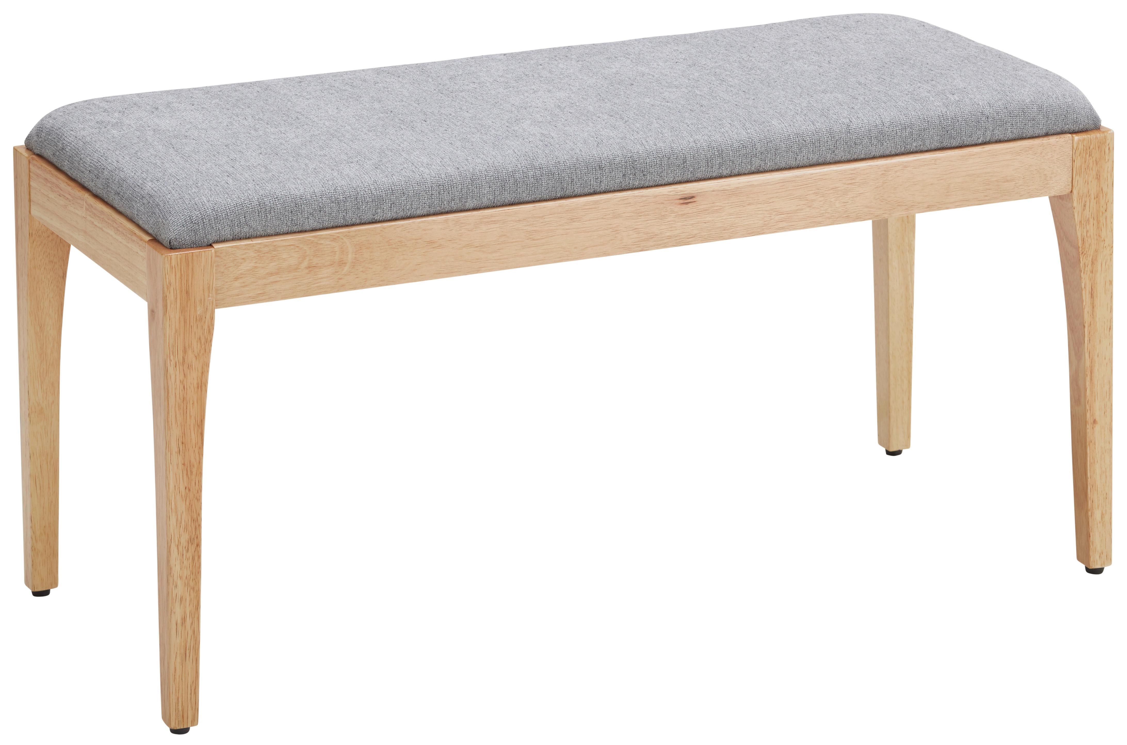 Lavice Jarry - šedá, Moderní, dřevo/textil (92/46/39cm) - Modern Living