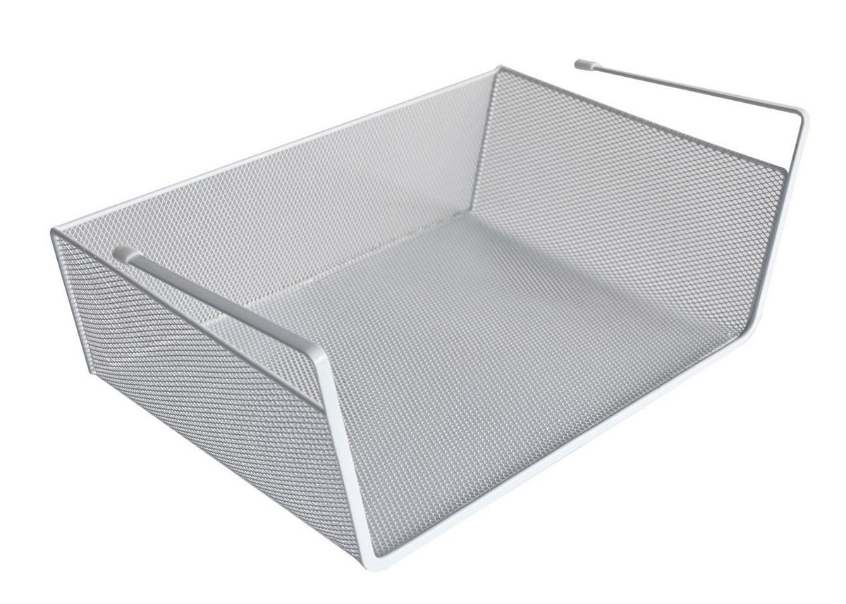 Regaleinhängekorb Lou - Weiß, KONVENTIONELL, Kunststoff/Metall (44/24/14cm) - Luca Bessoni