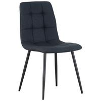 Vierfußstuhl Empoli Leinenoptik Grau, B: 44,5 cm - Schwarz/Grau, KONVENTIONELL, Holz/Textil (44,5/86/54,5cm) - Livetastic
