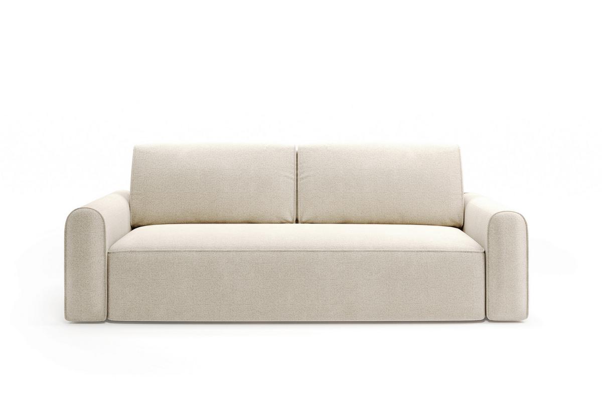 Schlafsofa Piemonte Beige B: 240cm - Beige/Schwarz, MODERN, Holz/Holzwerkstoff (240/92/103cm) - Livetastic