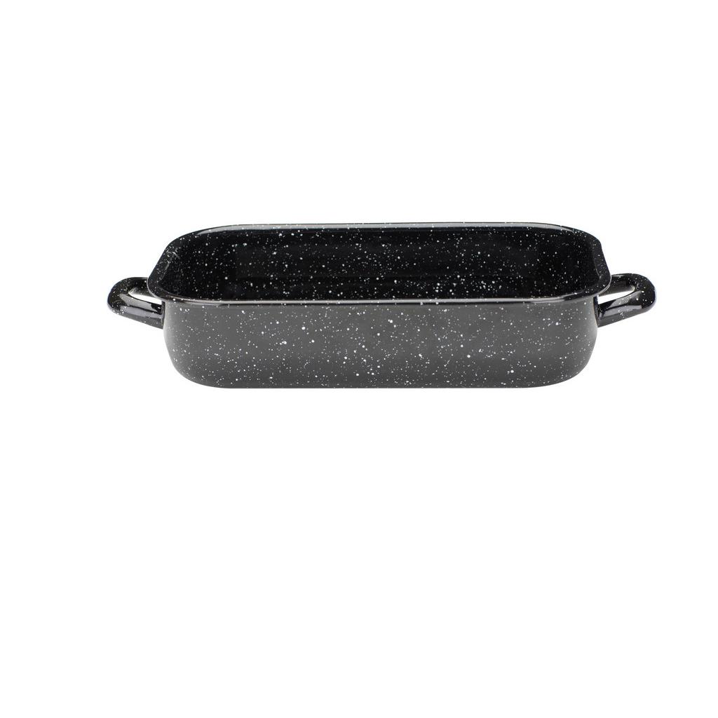 Viereckbratform Schwarz, LxBxH: 36x23x7,3 cm