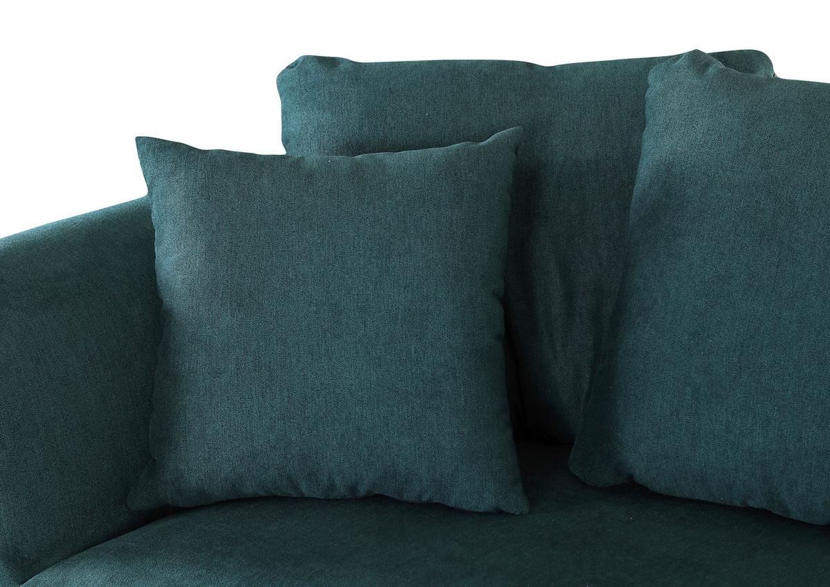 Bigsofa Lamour B: 270 cm Grün - Dunkelbraun/Grün, KONVENTIONELL, Holz/Textil (270/80cm) - Livetastic