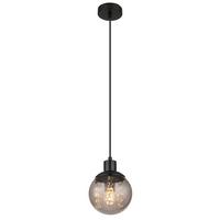 Hängeleuchte 15657h - Klar/Schwarz, Design, Glas/Kunststoff (15/150cm) - Globo