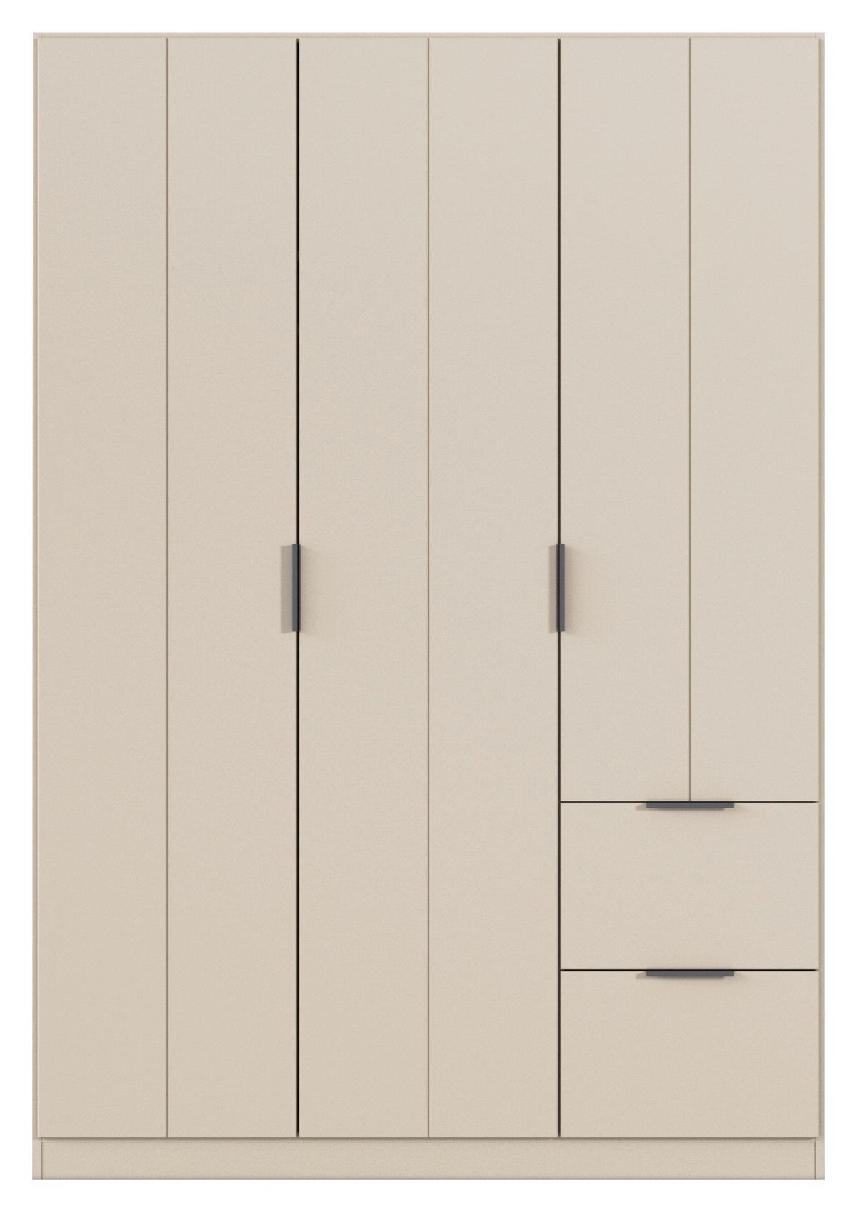 DREHTÜRENSCHRANK Ella Champagner B: 136cm - Champagner, MODERN, Holzwerkstoff (136/197/54cm) - Rauch Möbel