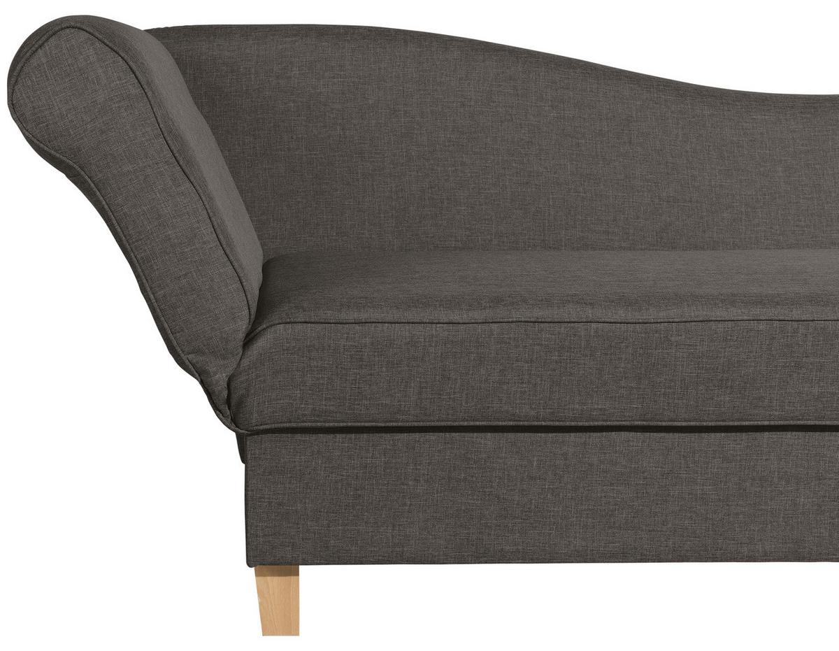 Recamiere Selma Braun Links mit Bettkasten+schlaffunktion - Buchefarben/Braun, Design, Textil (190/88/82cm) - Max Winzer