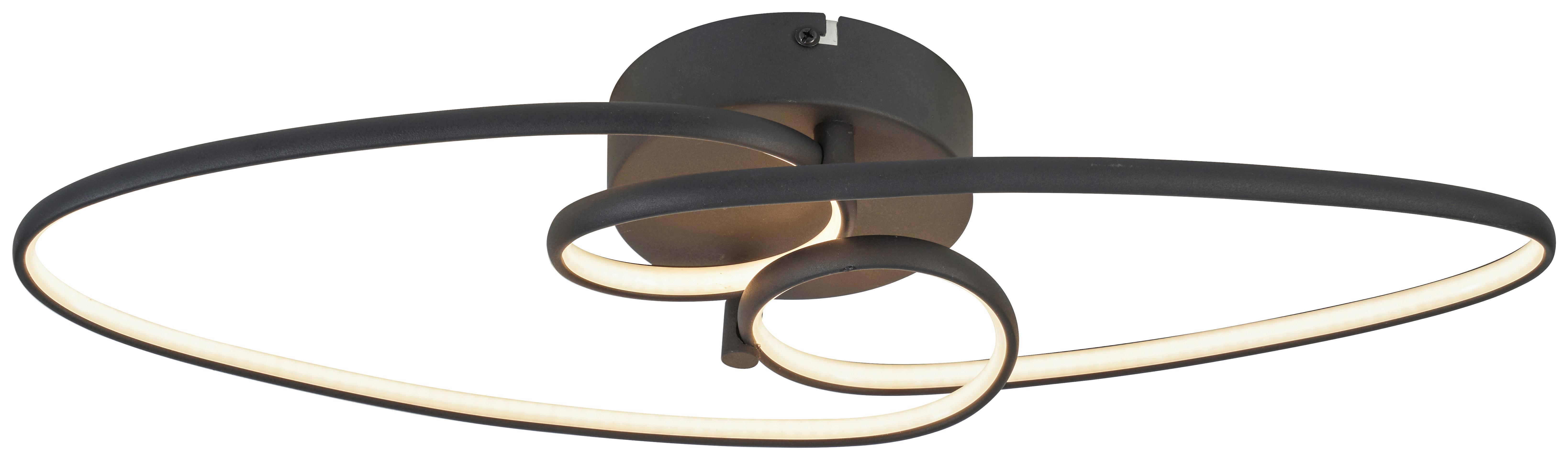 LED-Deckenleuchte, 3000k Debbie - Schwarz, Basics, Kunststoff/Metall (51/16/8cm) - Luca Bessoni