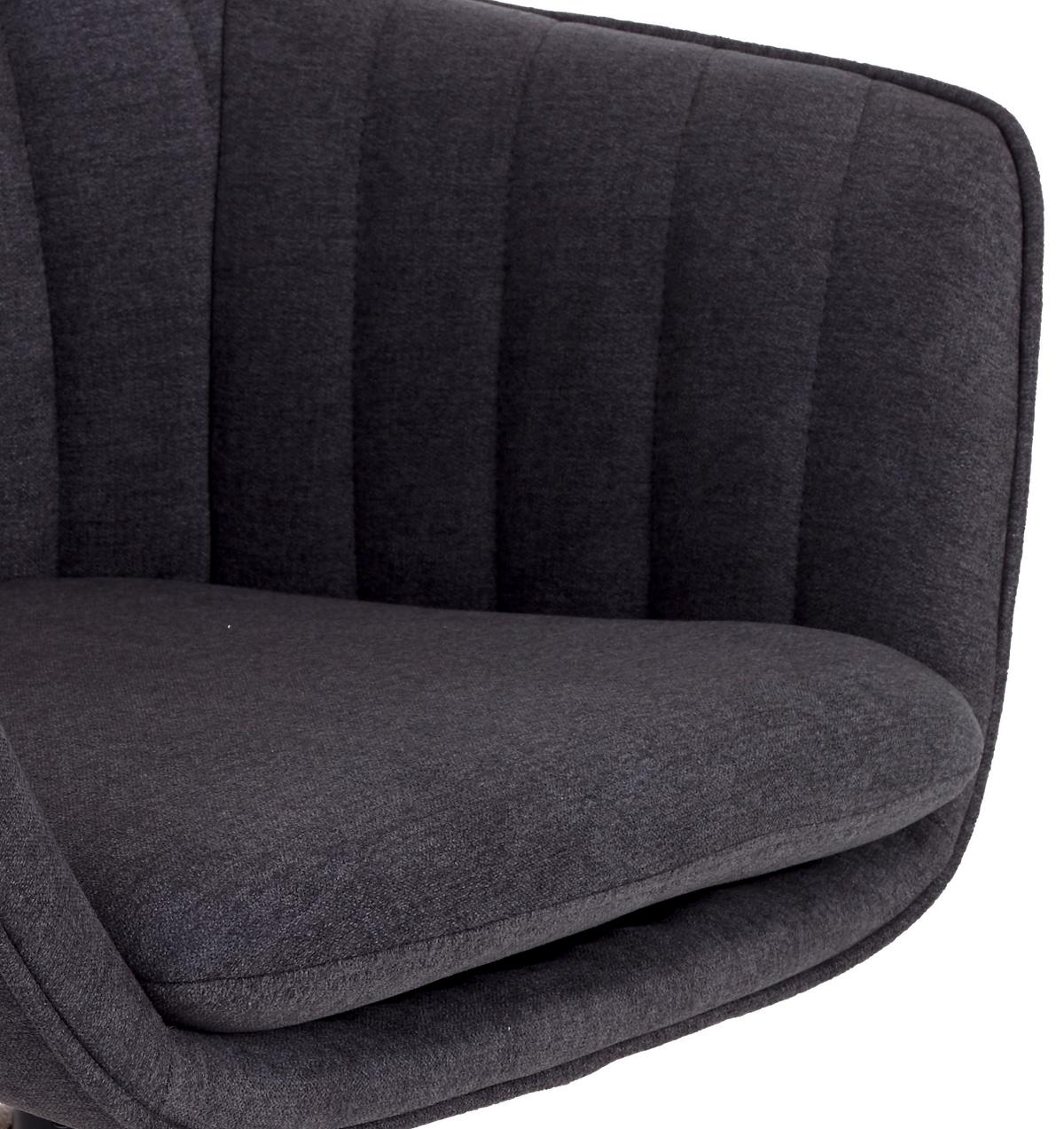 Armlehnstuhl Belluno Anthrazit Mit Drehbarer Sitzfläche - Eichefarben/Anthrazit, MODERN, Holz/Textil (60/88/57,5cm) - MID.YOU