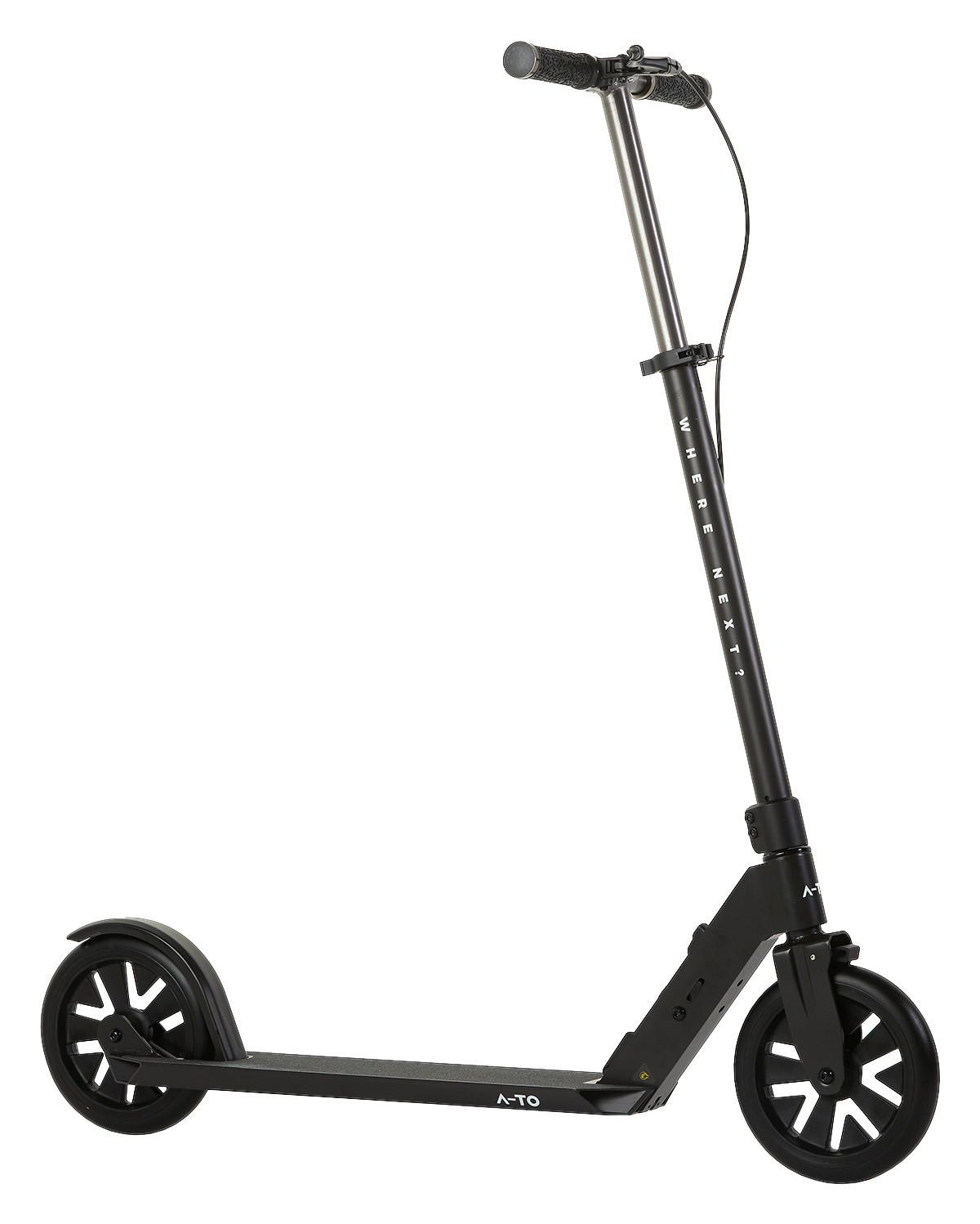 Kickscooter Ultimo Schwarz Ø 200 Mm - Schwarz, KONVENTIONELL, Metall (94/36/100cm)