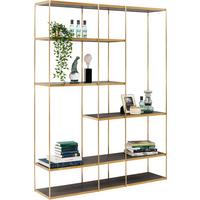 Regal Camps Bay - Messingfarben/Schwarz, Design, Holz/Metall (150/200/35cm) - Kare-Design