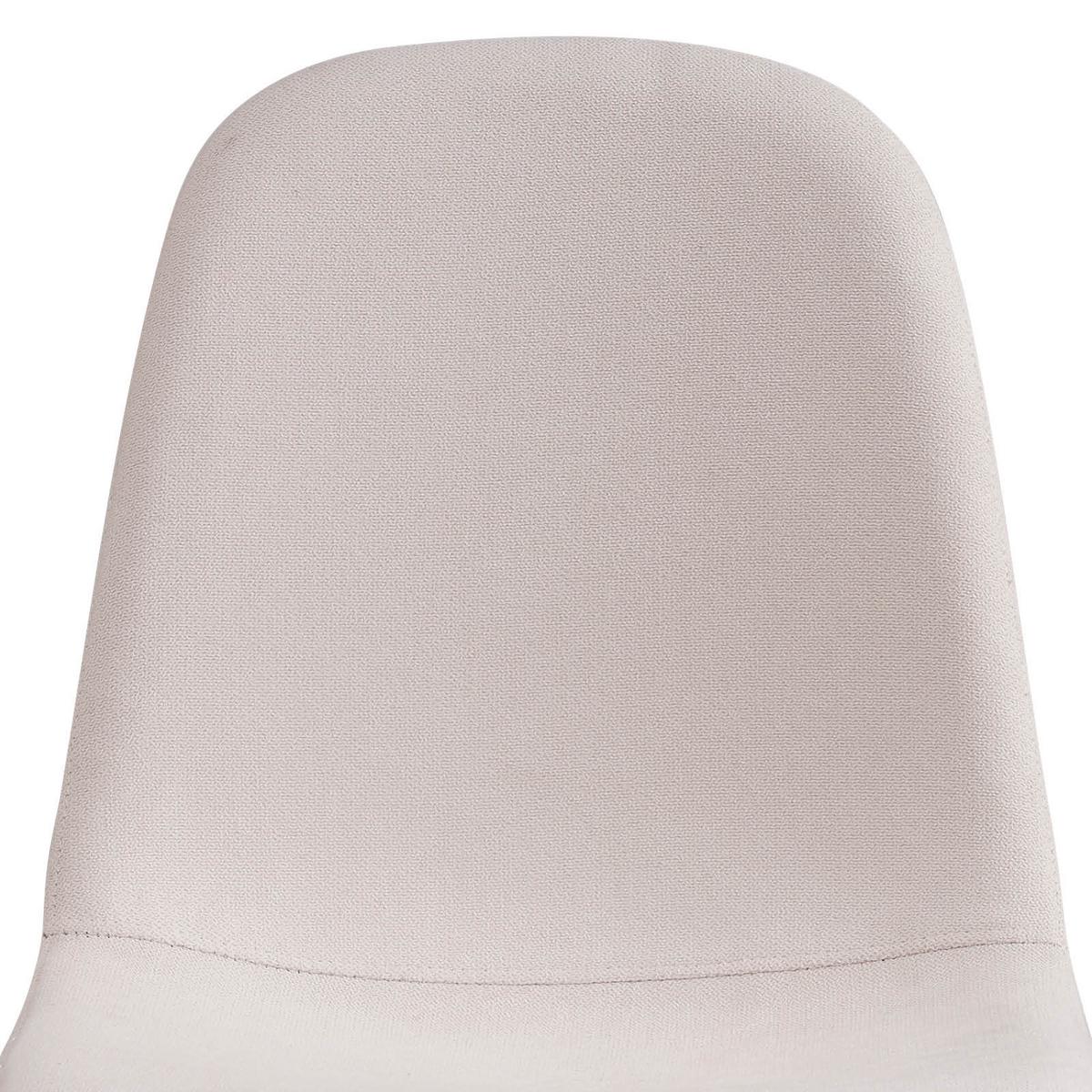 Stuhl Lola Bezug: Mikrofaser Creme 4er-Set - Creme/Schwarz, Basics, Textil/Metall (43/85/54cm) - P & B