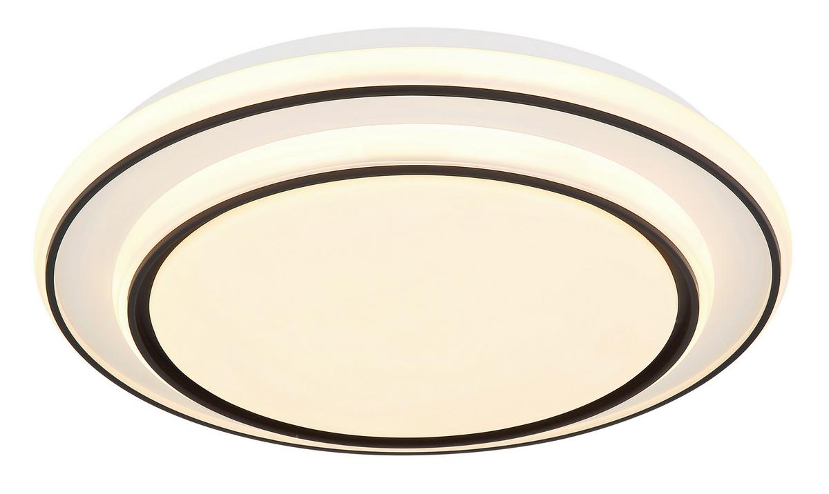 LED-Deckenleuchte 48136-24 - Schwarz/Weiß, KONVENTIONELL, Kunststoff/Metall (39/7cm) - Globo