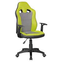 Otočná židle pro dítě Speedy šedá/zelená - šedá/černá, Moderní, textil/plast (60/102/60cm) - MID.YOU